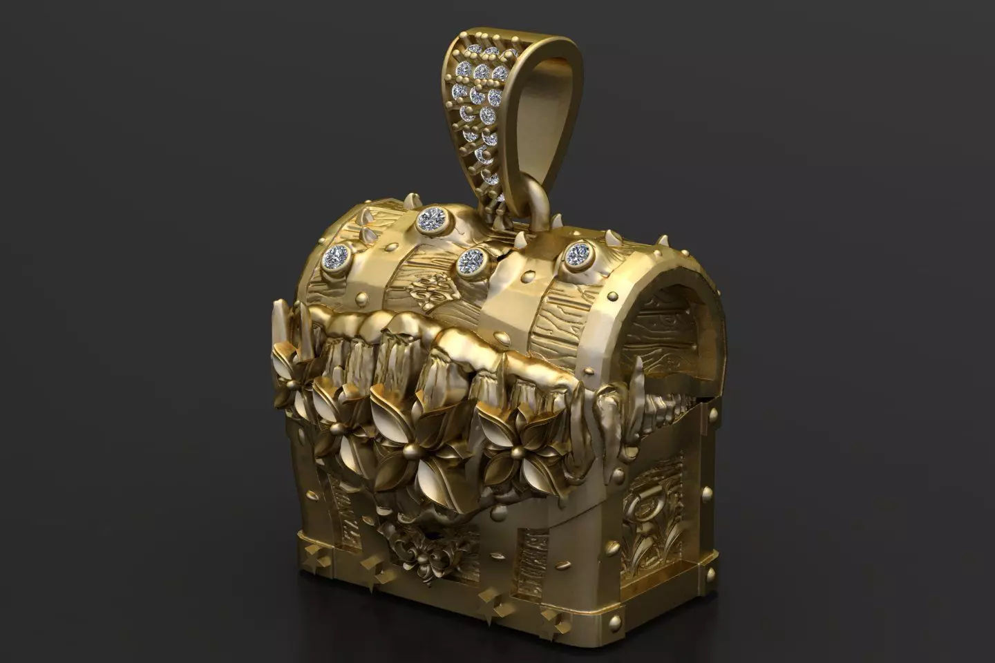 BOX PENDANT  3D print model_2