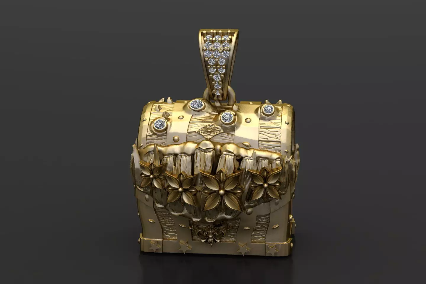 BOX PENDANT  3D print model_1