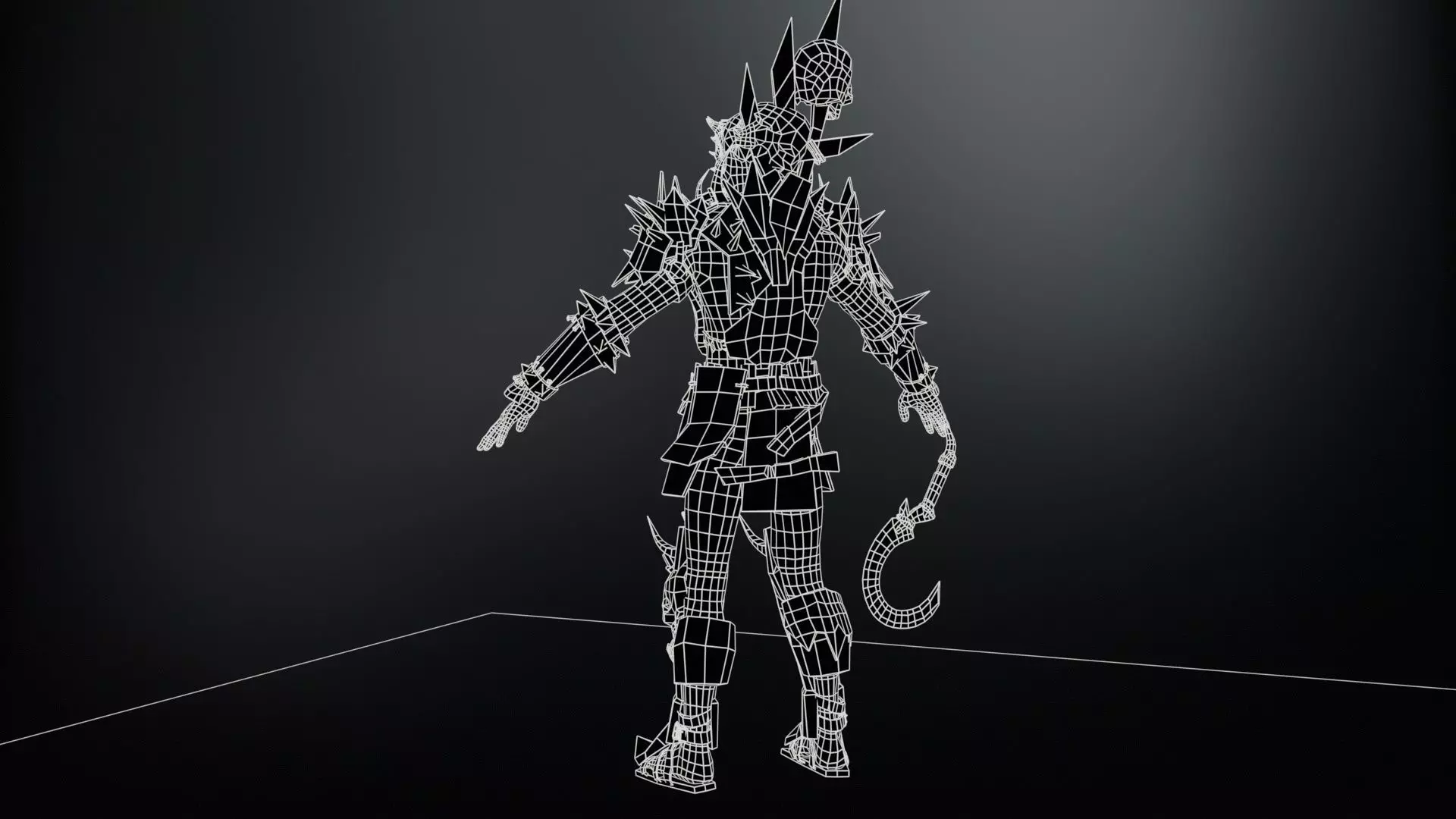 OrcNecromancer Low-poly 3D model_9