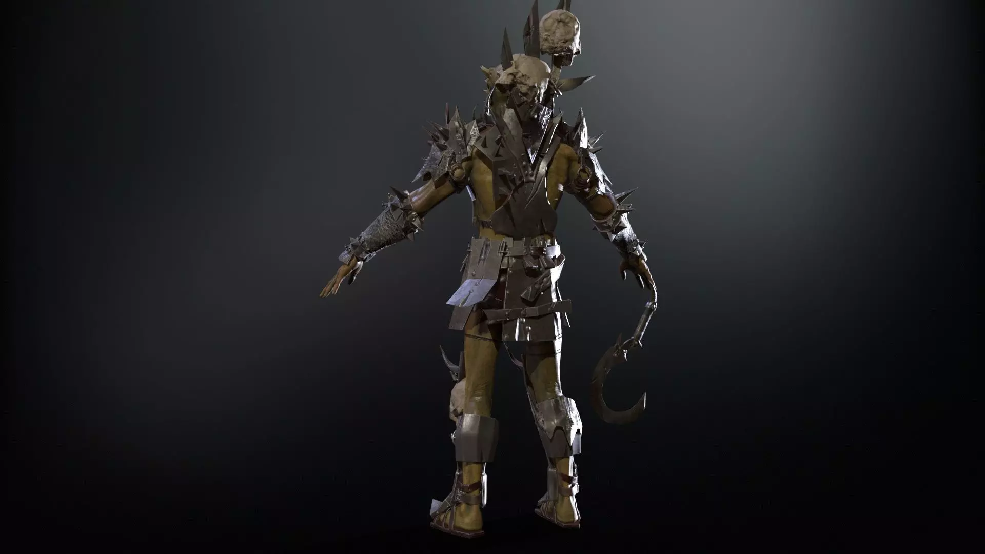 OrcNecromancer Low-poly 3D model_12