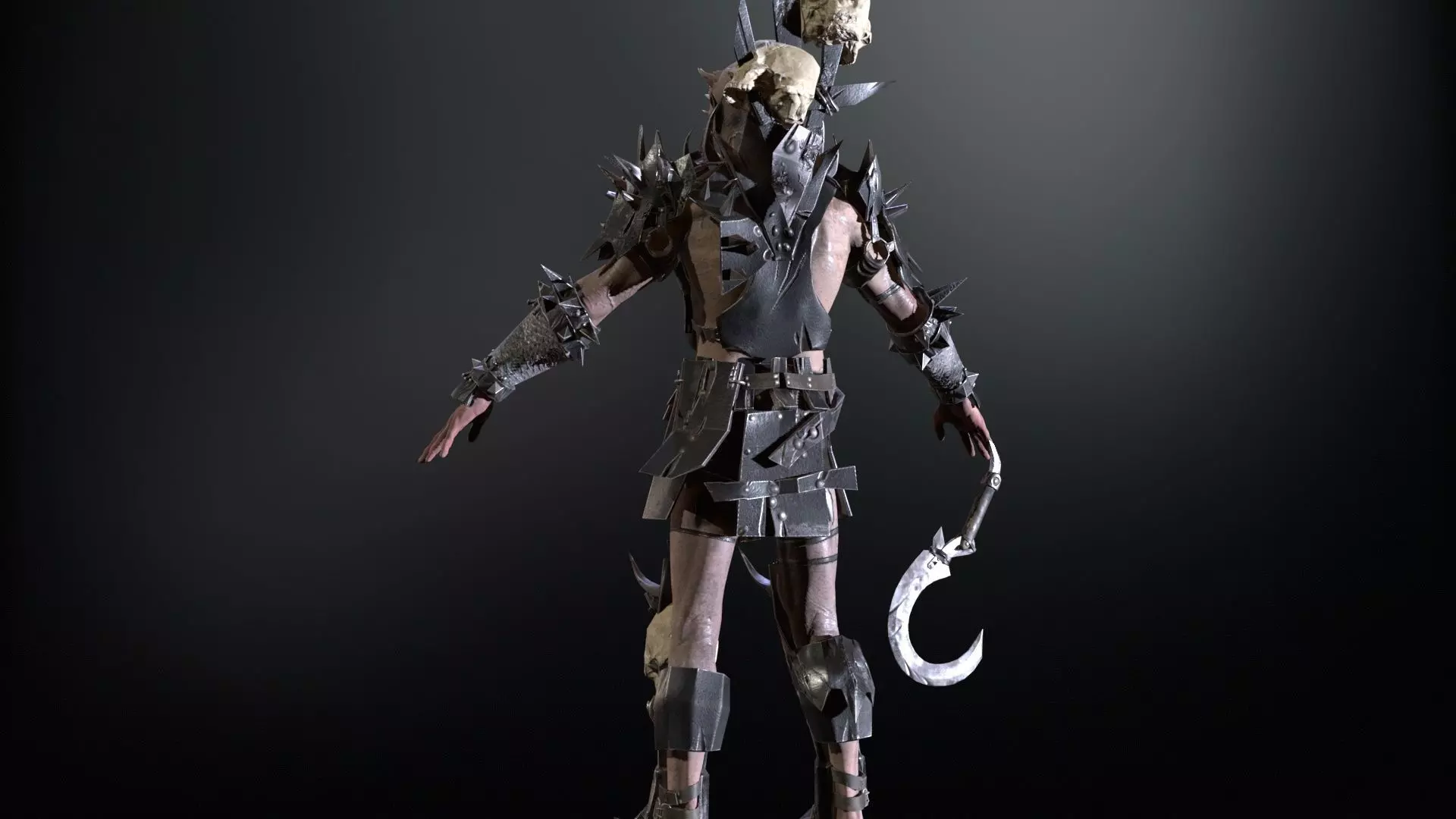 OrcNecromancer Low-poly 3D model_8