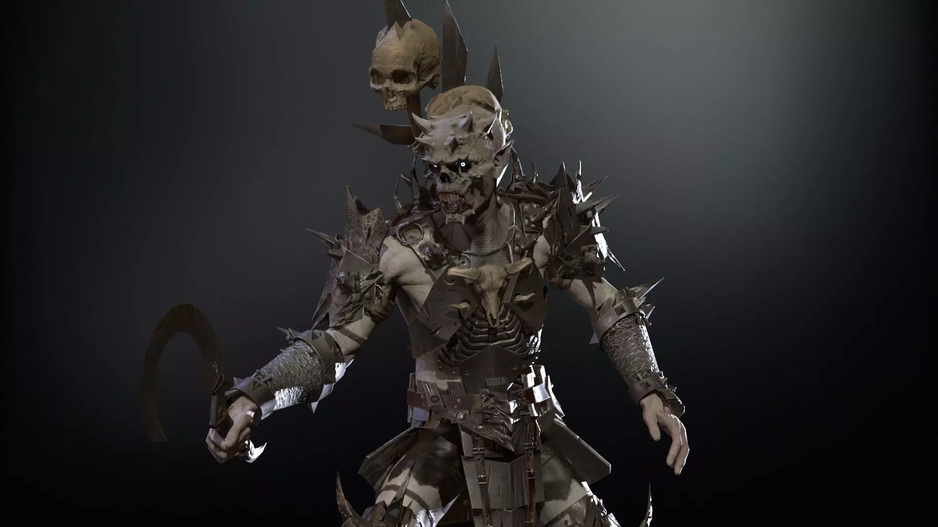 OrcNecromancer Low-poly 3D model_17