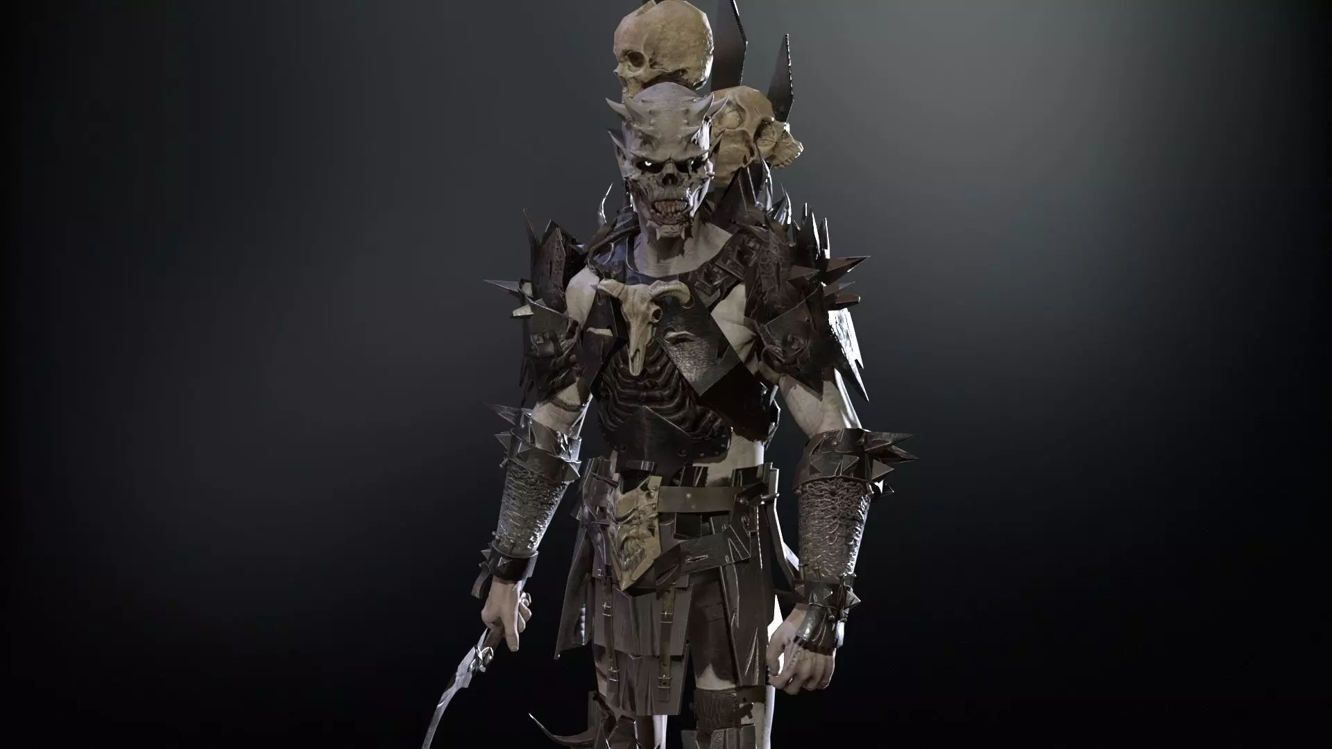 OrcNecromancer Low-poly 3D model_13