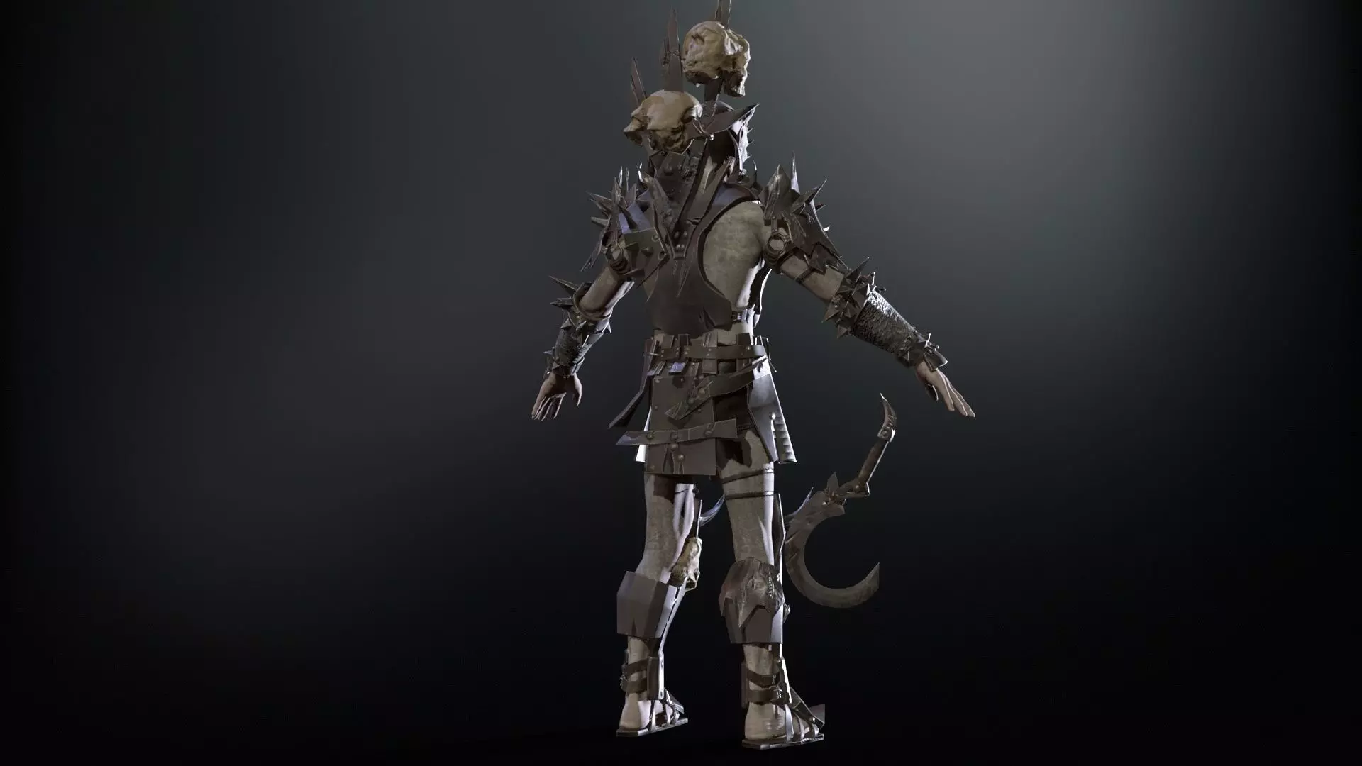 OrcNecromancer Low-poly 3D model_20