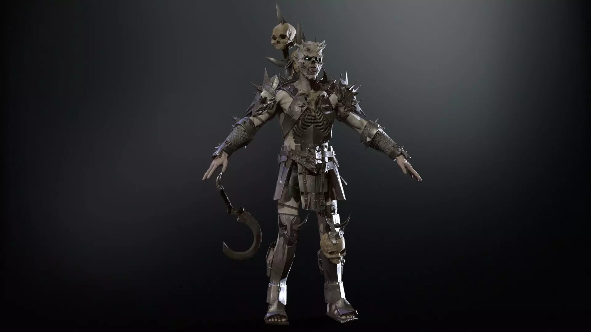 OrcNecromancer Low-poly 3D model_19