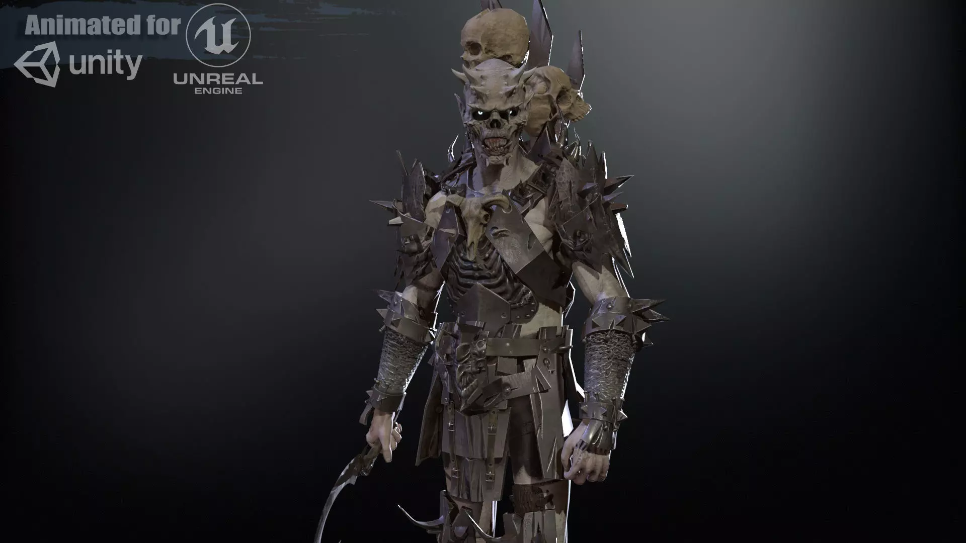 OrcNecromancer Low-poly 3D model_0