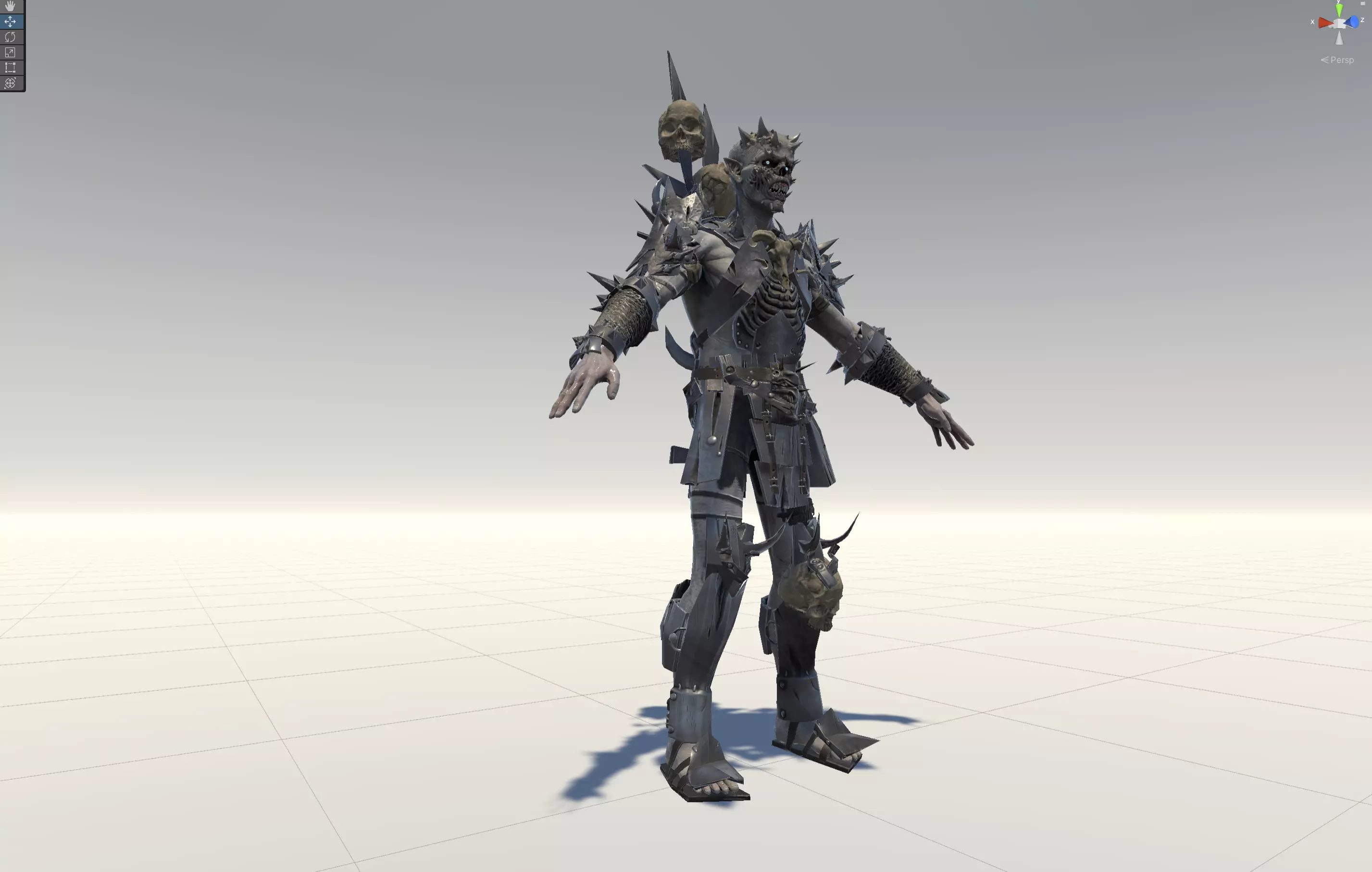 OrcNecromancer Low-poly 3D model_27