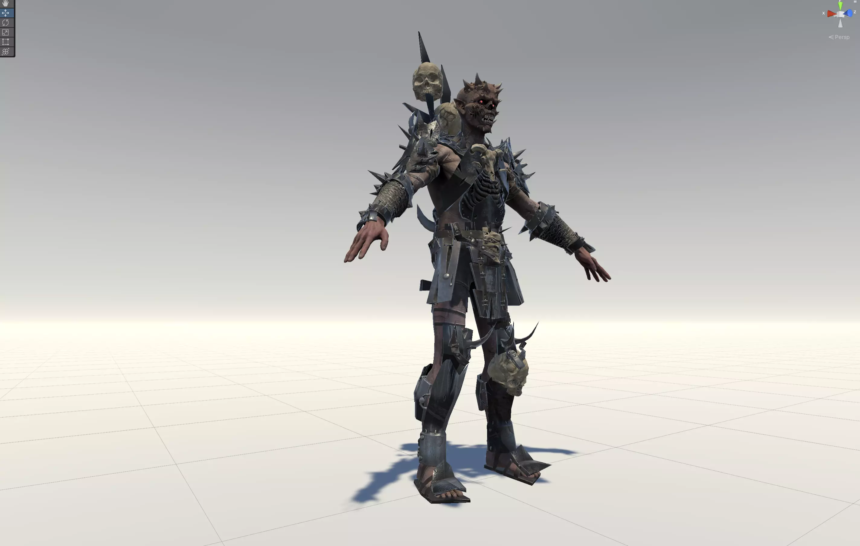 OrcNecromancer Low-poly 3D model_28