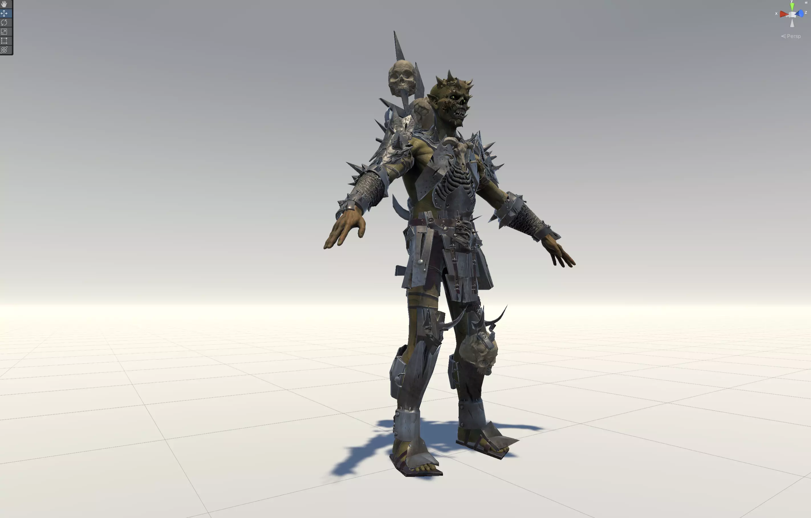 OrcNecromancer Low-poly 3D model_29