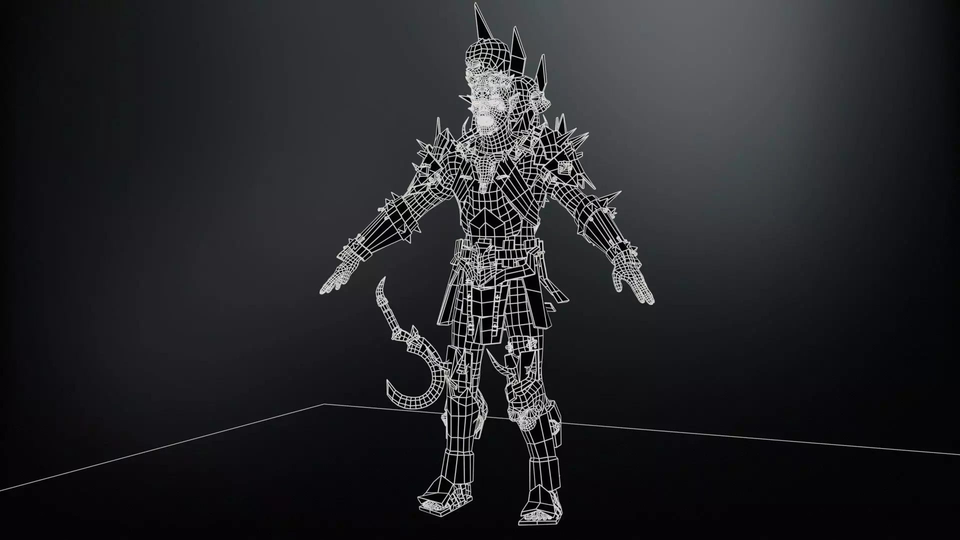 OrcNecromancer Low-poly 3D model_10