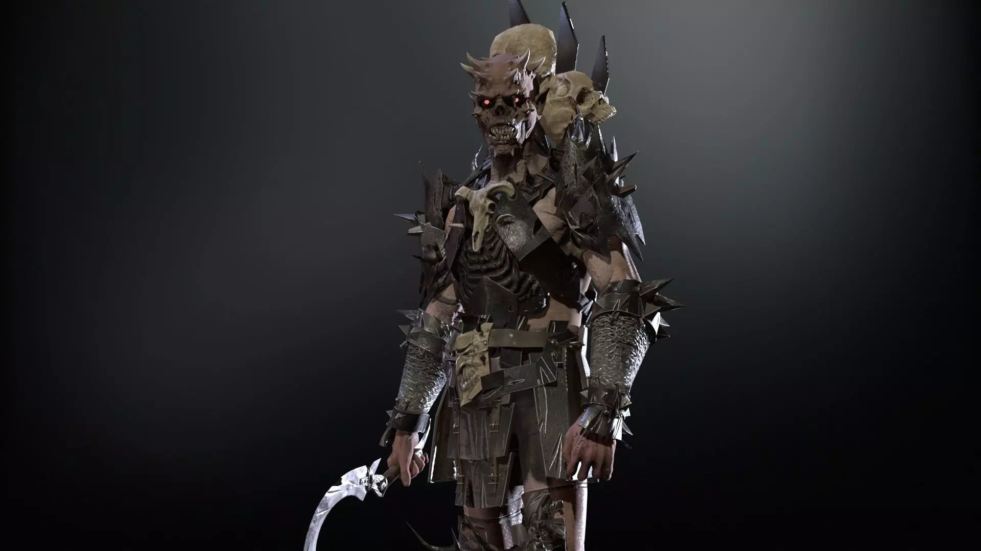 OrcNecromancer Low-poly 3D model_14