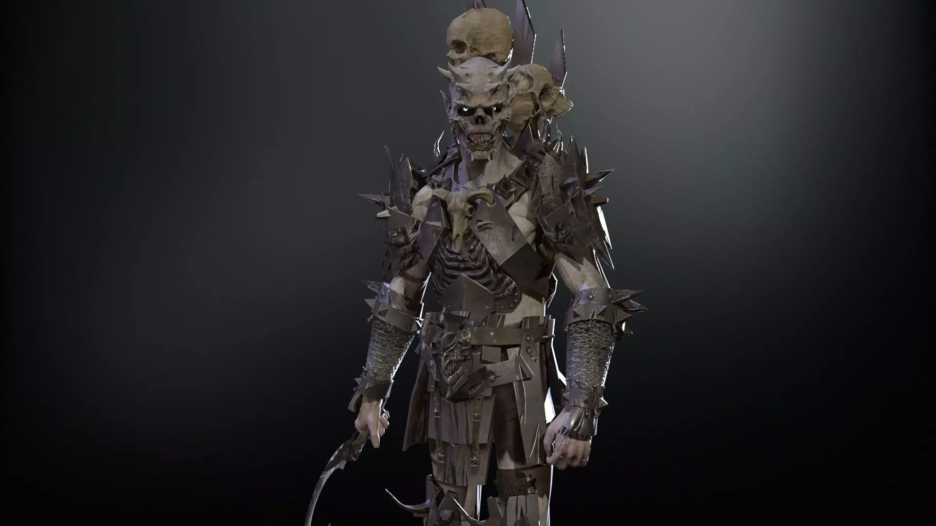 OrcNecromancer Low-poly 3D model_6