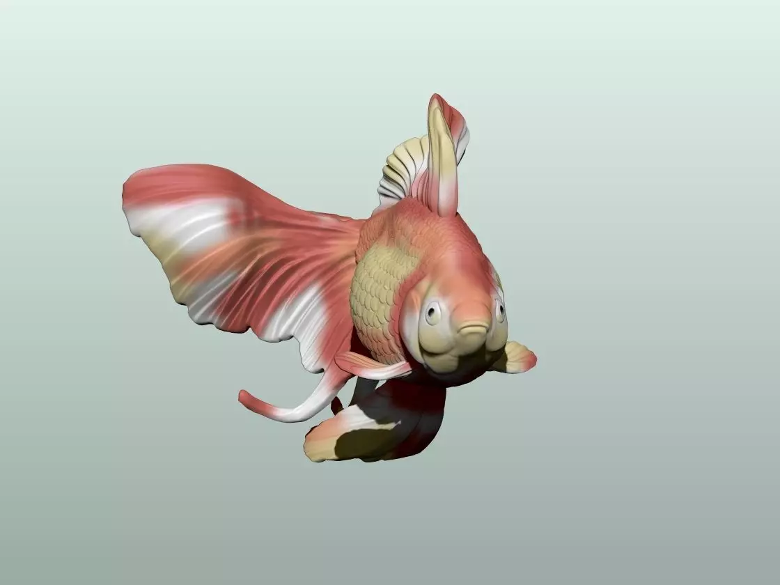 Goldfish Pose 3 3D print model_2