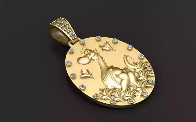 ROUND GOLD PENDANT 