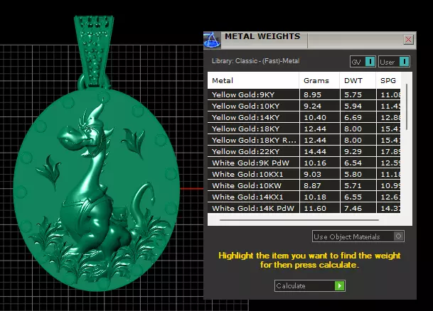 ROUND GOLD PENDANT  3D print model_5