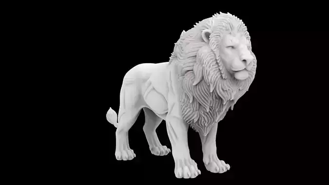 Majestic Lion 3D Print Model Wildlife