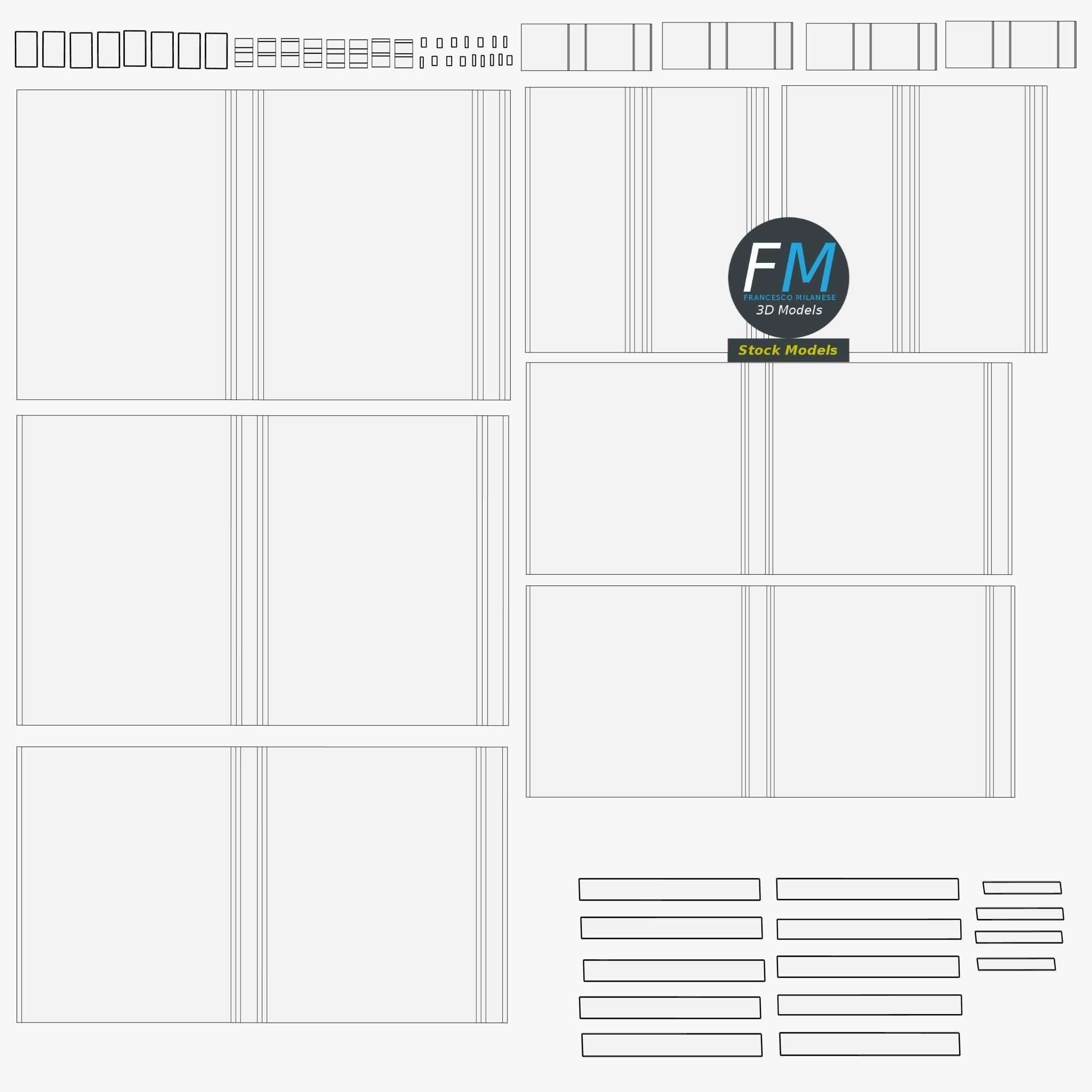 Bedside table 2 Low-poly 3D model_11