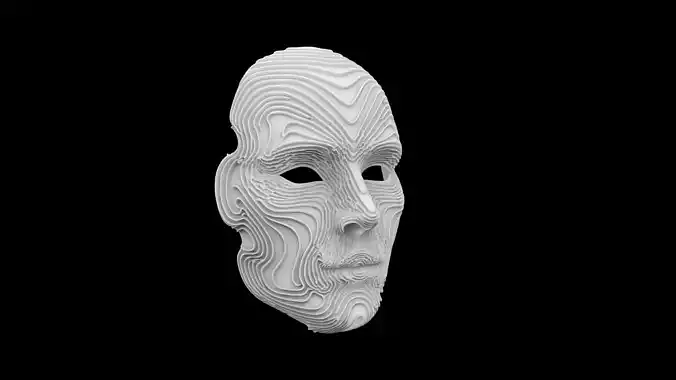 Abstract Face Mask 3D Print Model