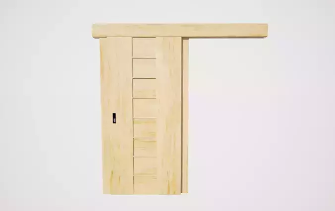 Sliding door 01 3D model