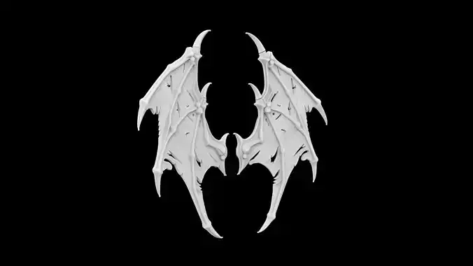 Demonic Wings 3D Print Model