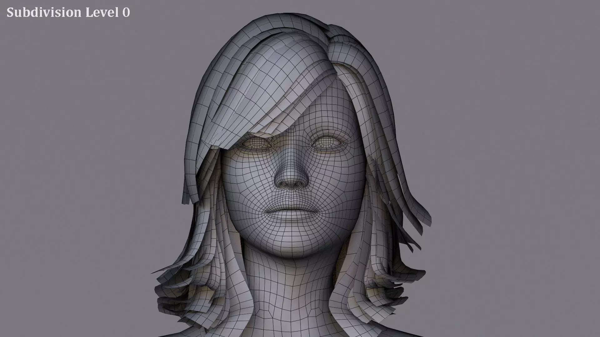 Female Base Full Rig Low-poly 3D model_32