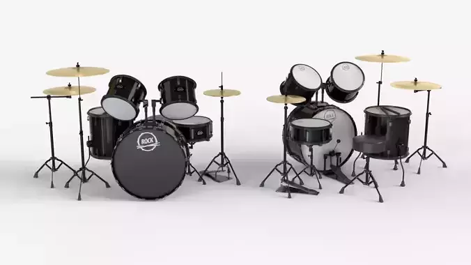 Full Black Drum set