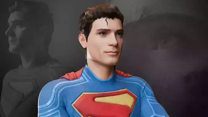 New Superman 2025 David Corenswet Inspired 3D Model Low-poly 3D model