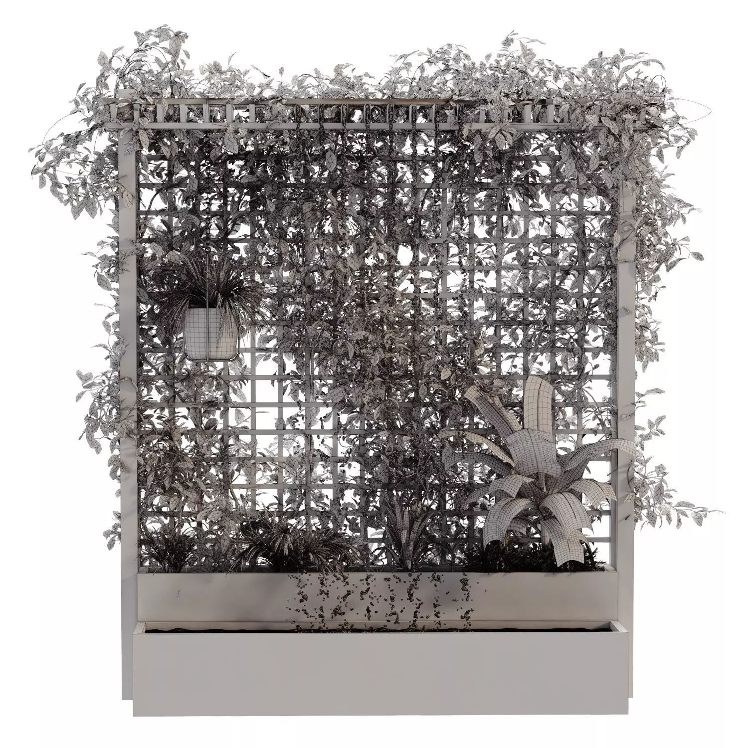 fitowall Landscape waterfall and plant set 649 3D model_5