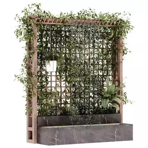 fitowall Landscape waterfall and plant set 649 3D model fitowall Landscape waterfall and plant set 649 3D model