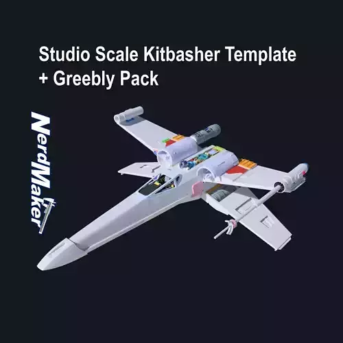 Studio Scale Model-X Kitbasher Template with Greebly Pack
