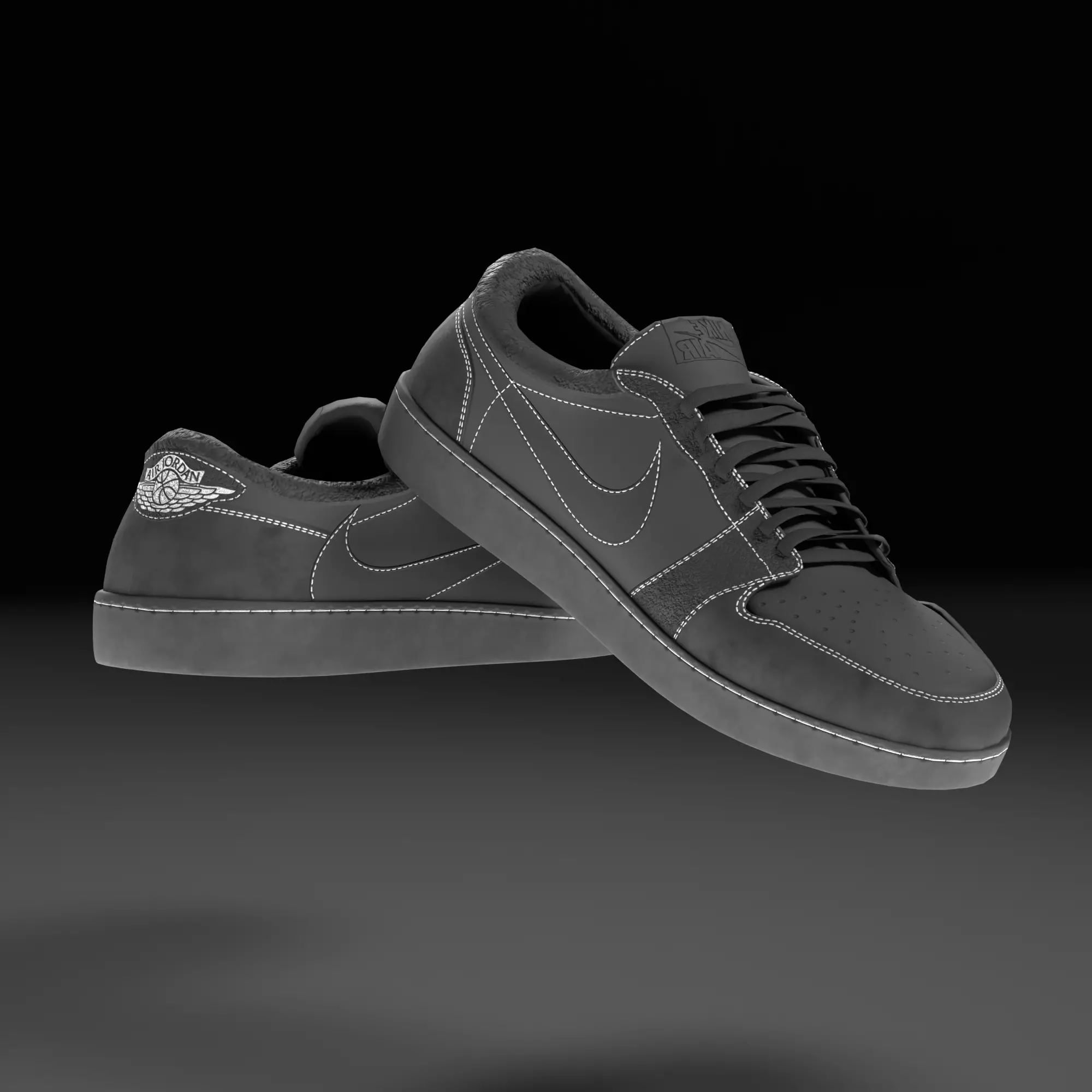 Sporty Sneakers Low-poly 3D model