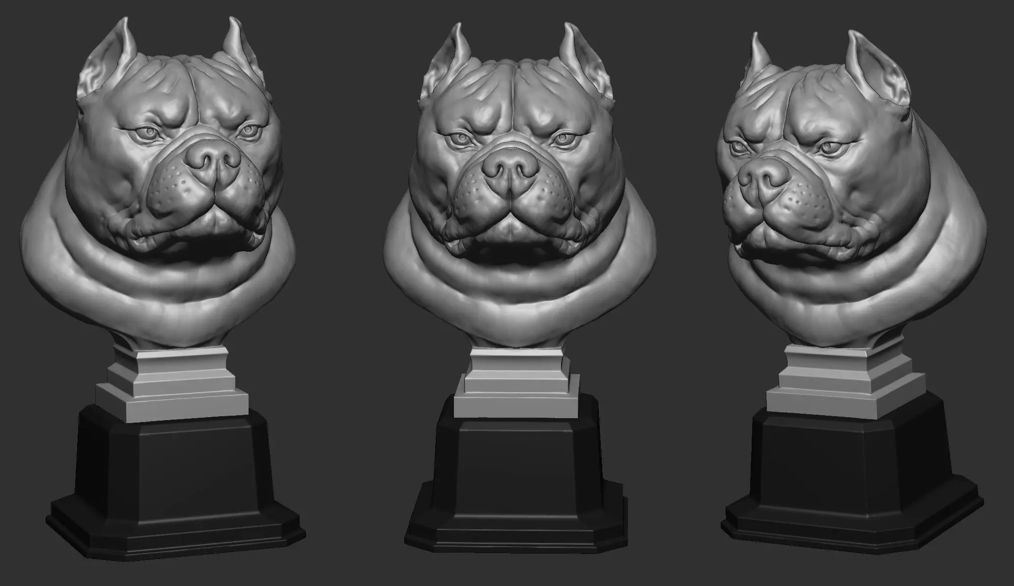 Trophy American Bully 3D print model_5