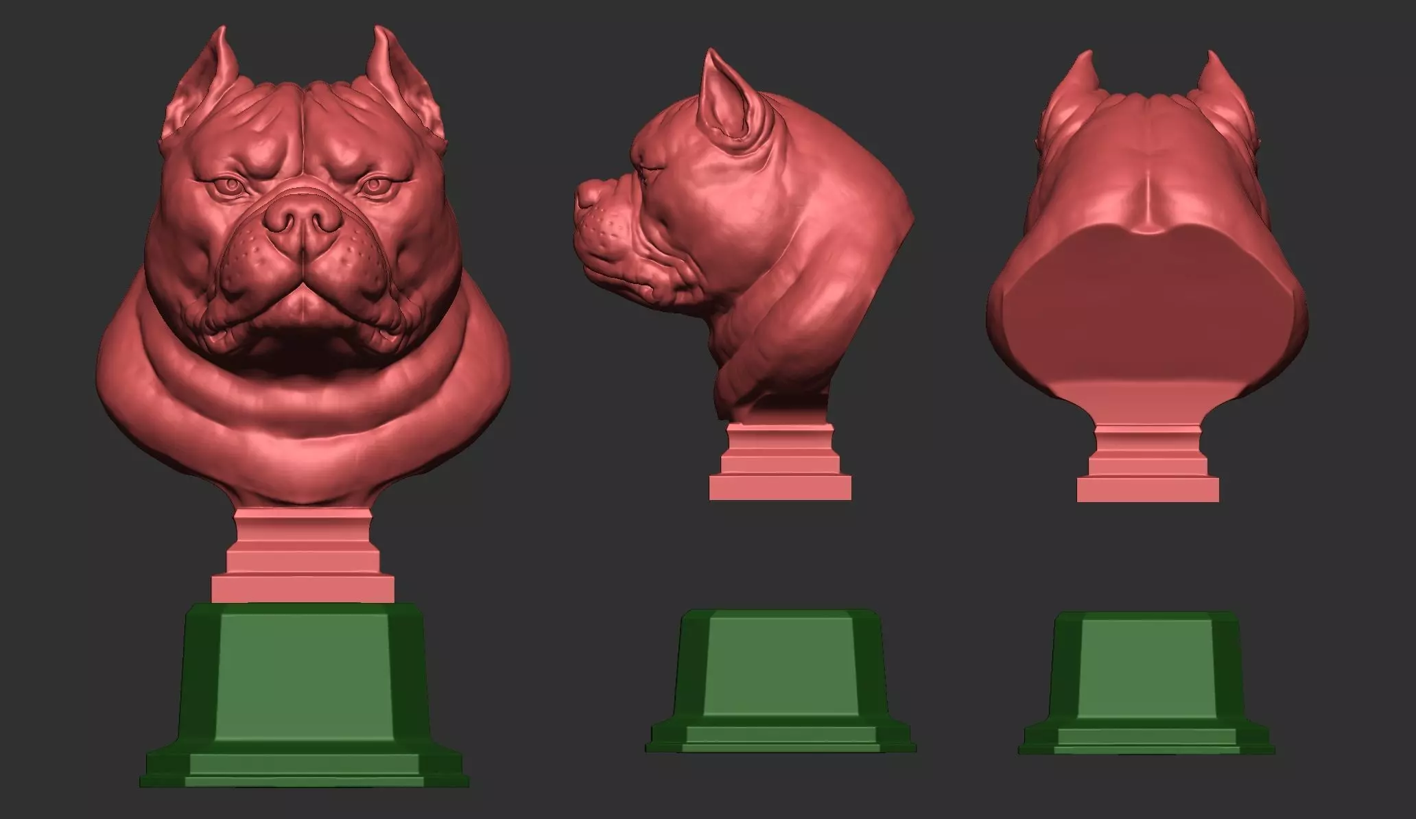 Trophy American Bully 3D print model_7