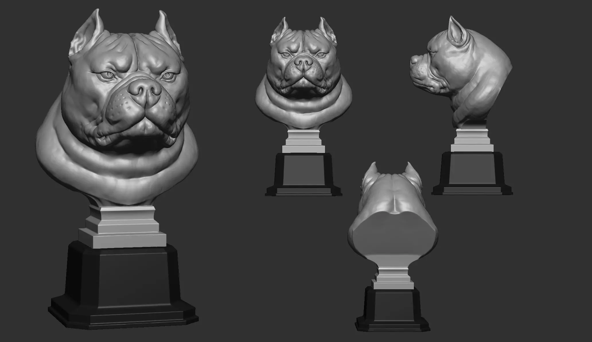 Trophy American Bully 3D print model_6