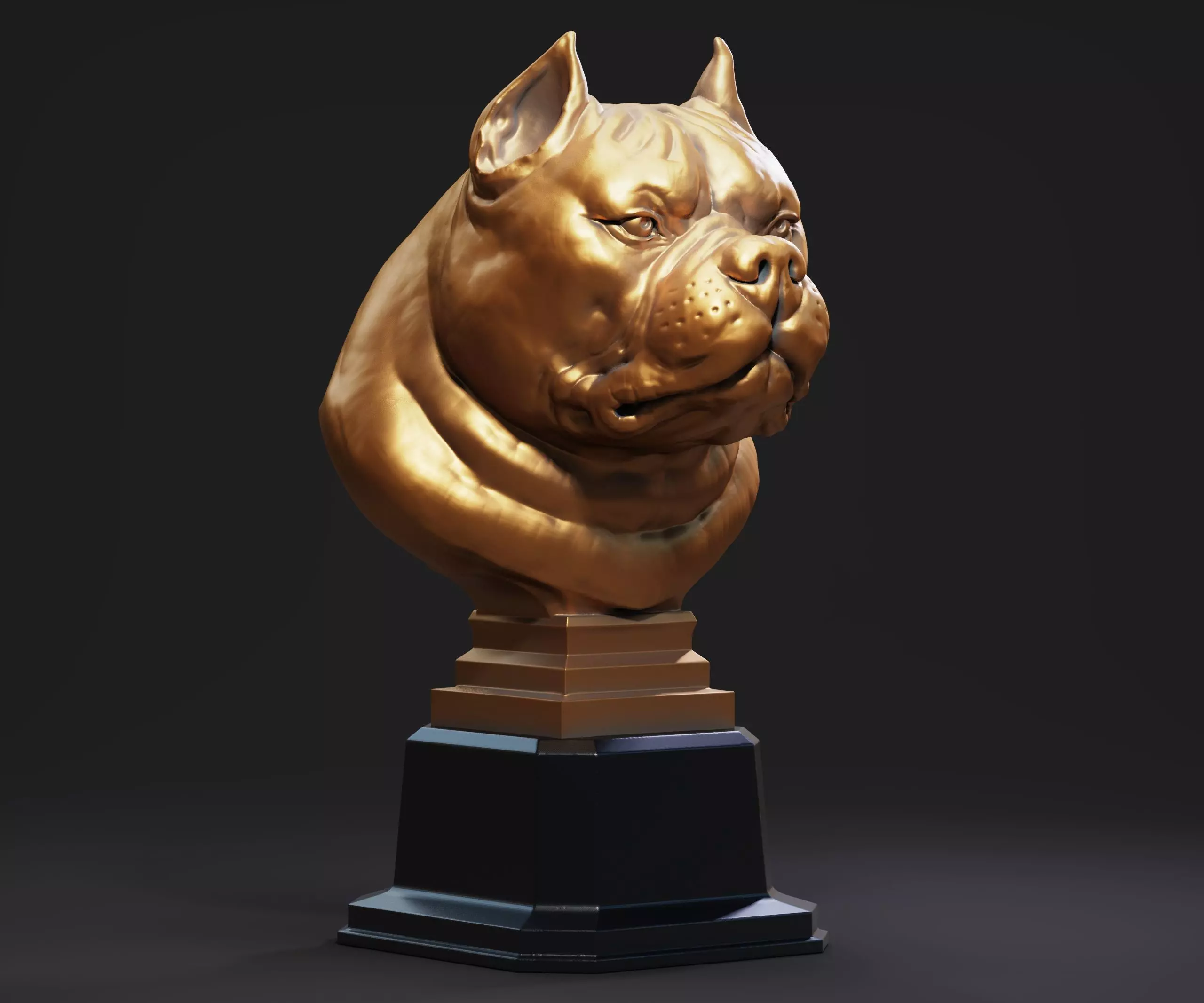 Trophy American Bully 3D print model_2