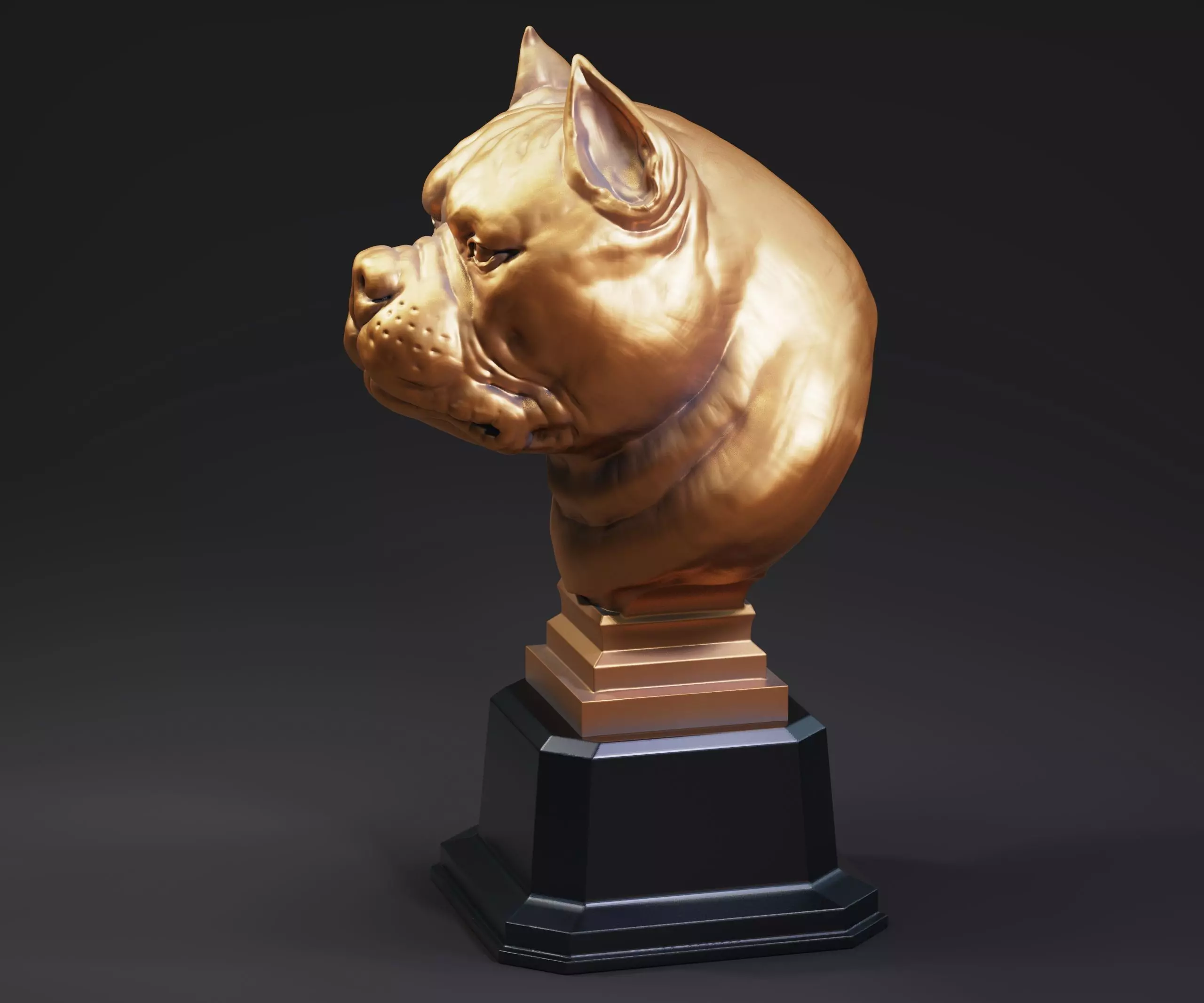 Trophy American Bully 3D print model_3