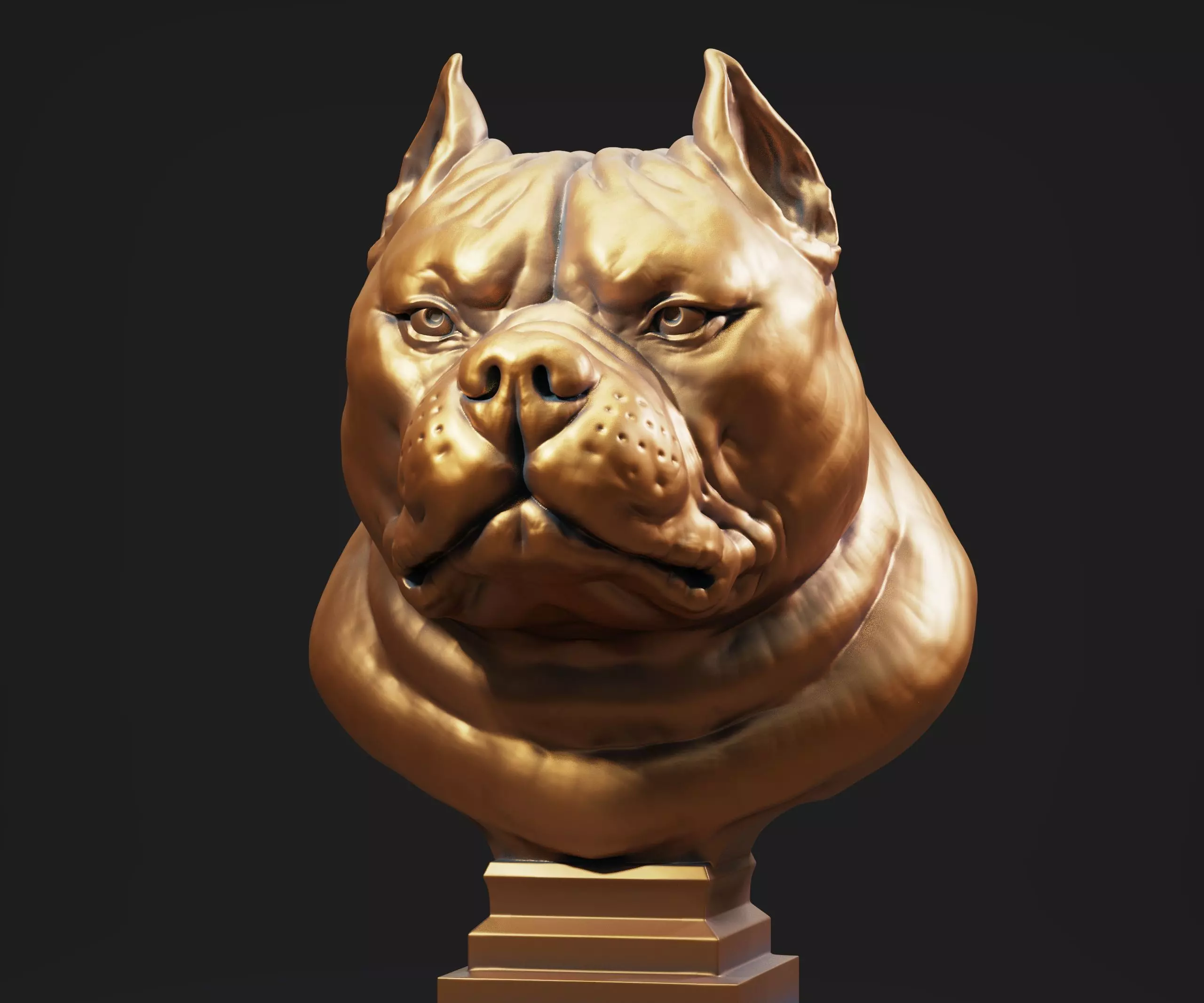 Trophy American Bully 3D print model_4