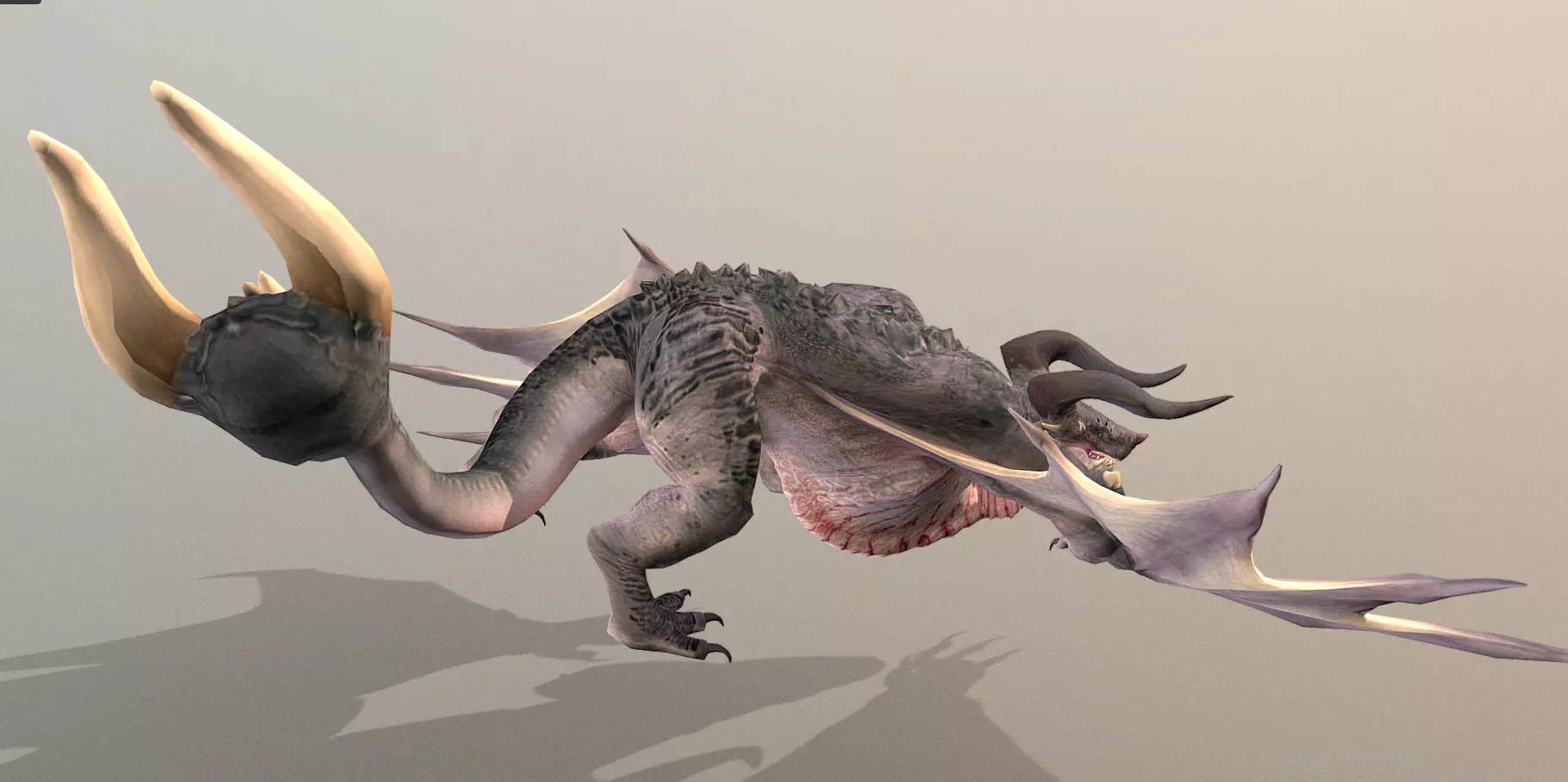 SAND DRAGON Sand Monster Walk and Attack  3D model_2