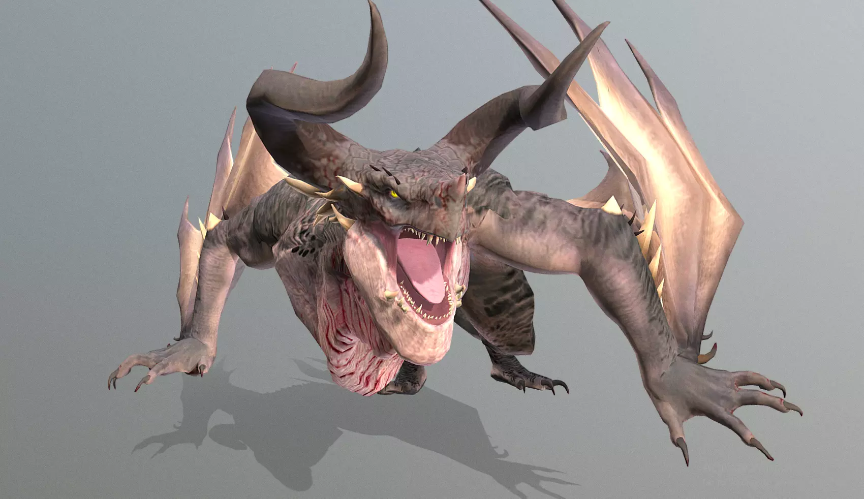 SAND DRAGON Sand Monster Walk and Attack  3D model_1