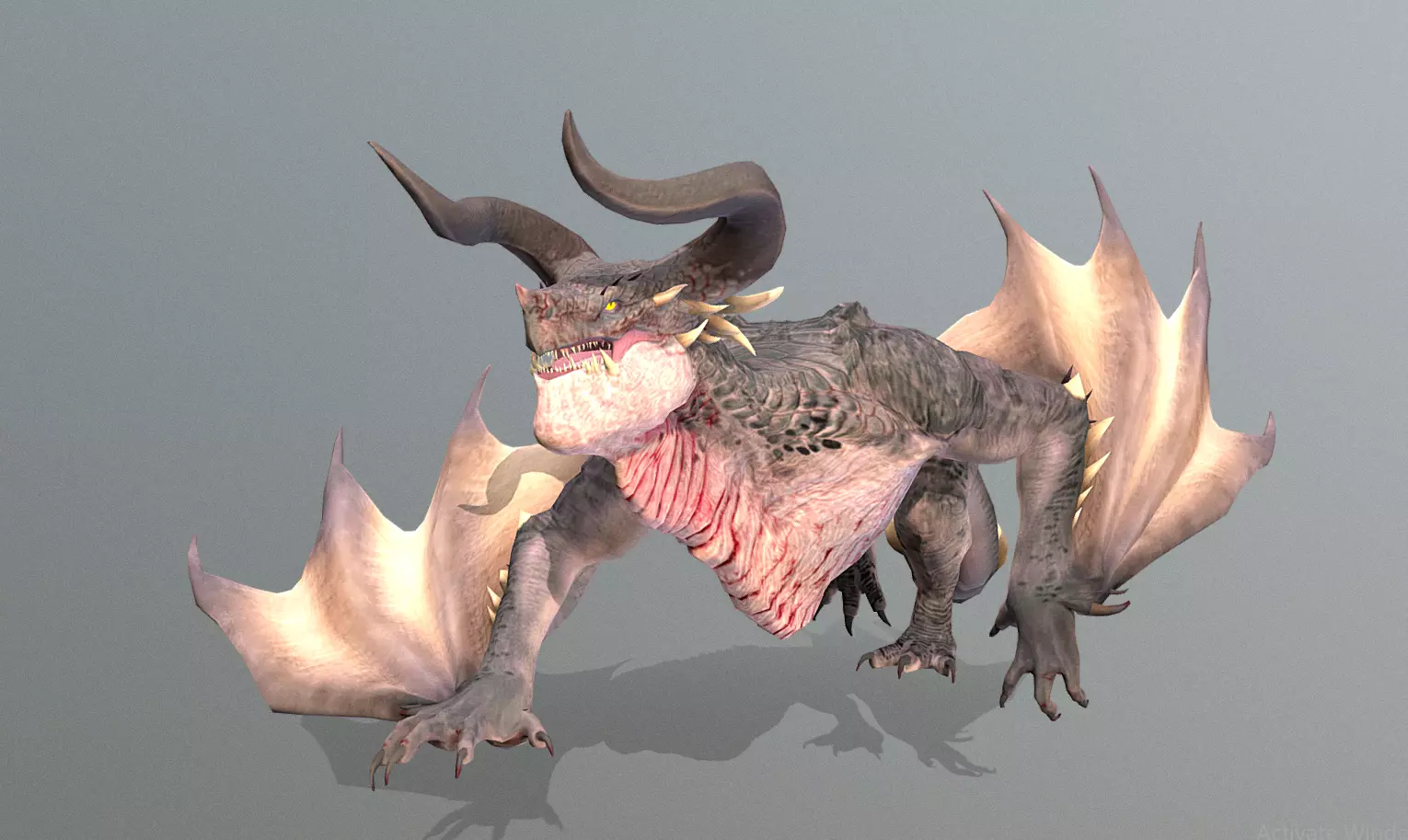 SAND DRAGON Sand Monster Walk and Attack  3D model_0