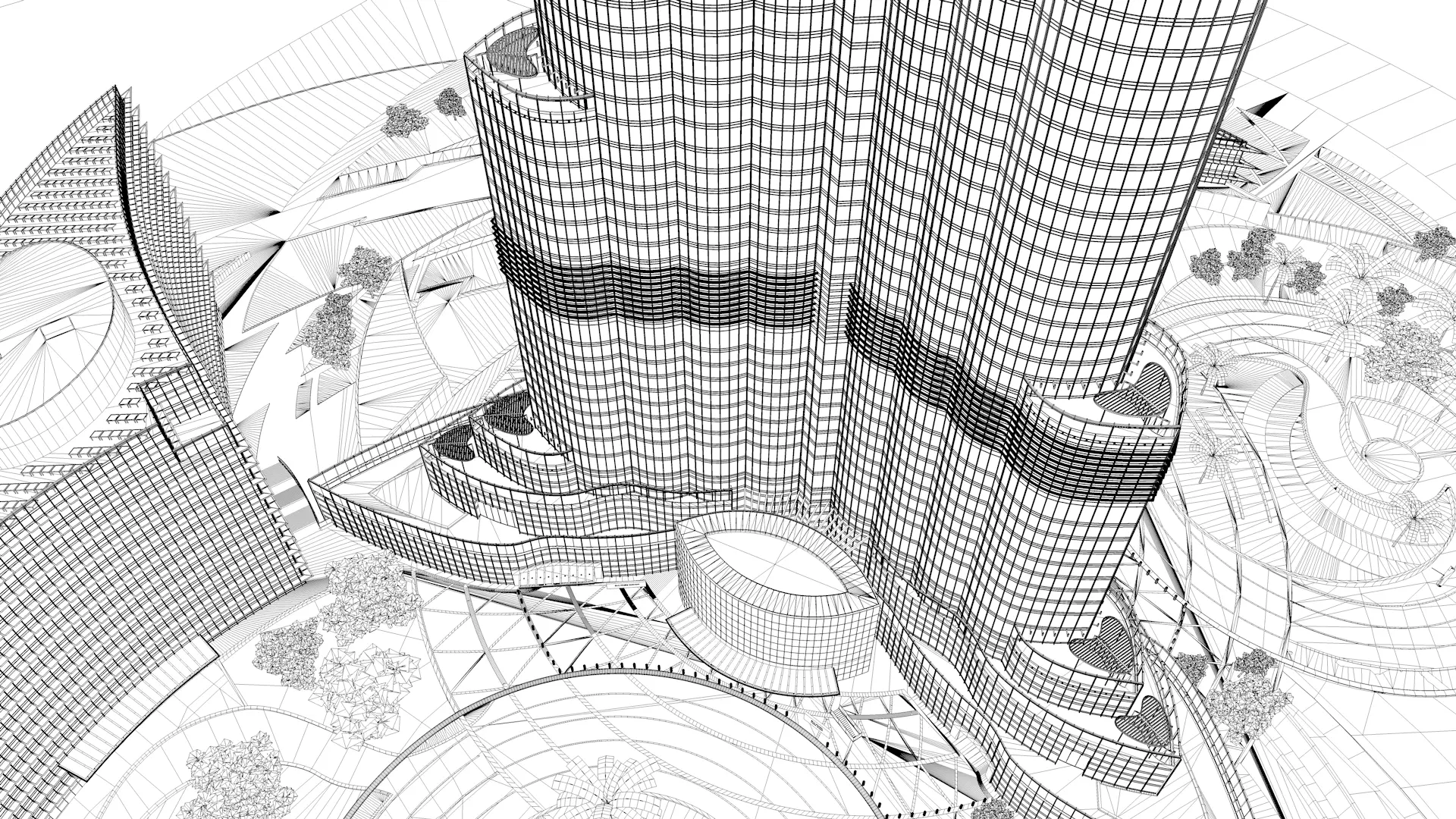 Dubai Landmark 3D Bundle Modern and Iconic Architecture 3D Model Collection_27