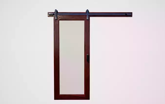 Sliding door 02 3D model