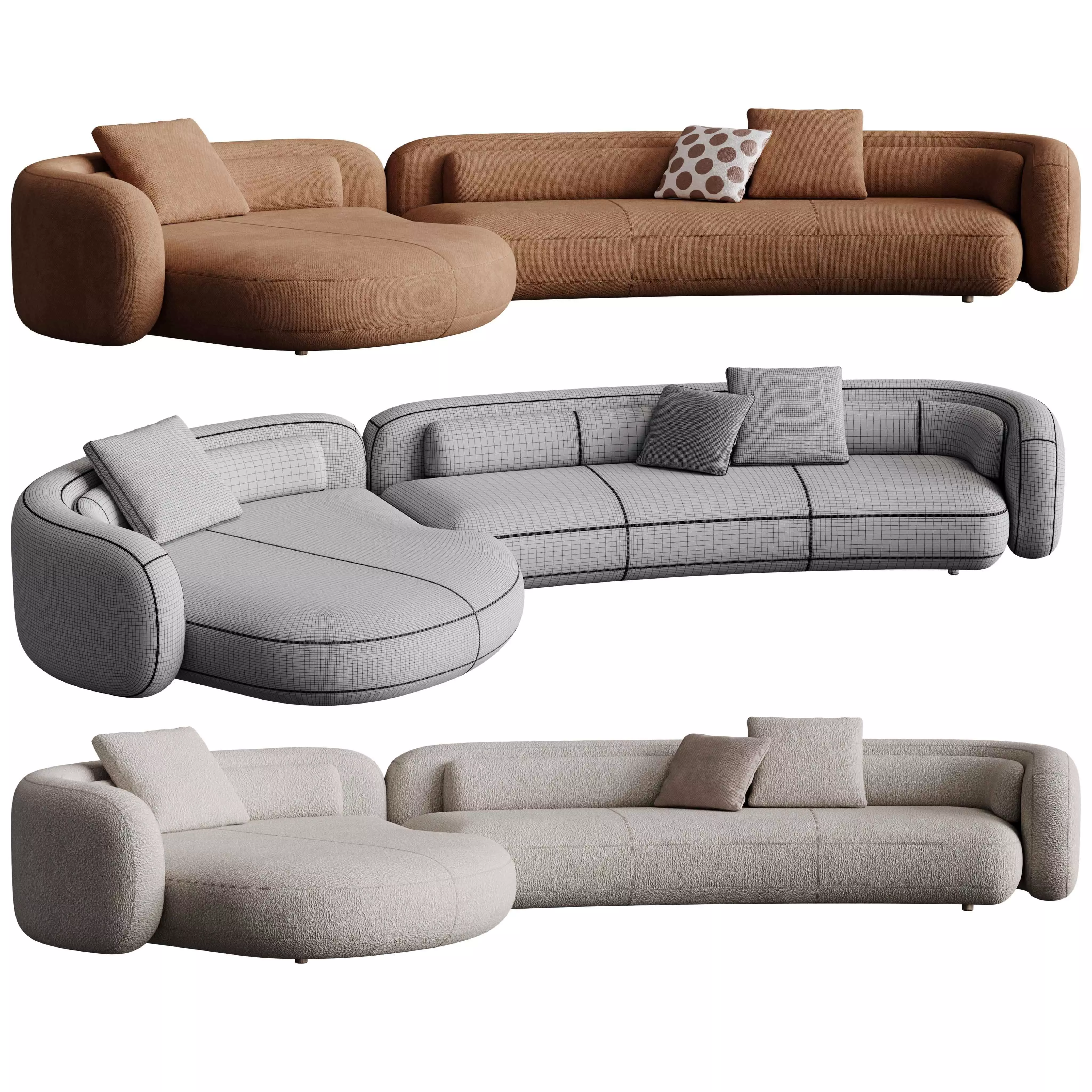 Bezier Sofa  3D model_1