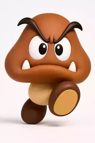 Super Mario Goomba 3d Model 3D print model