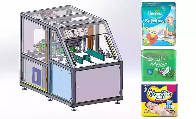 Fully Automatic Diaper and Sanitary Pad Packaging Machine