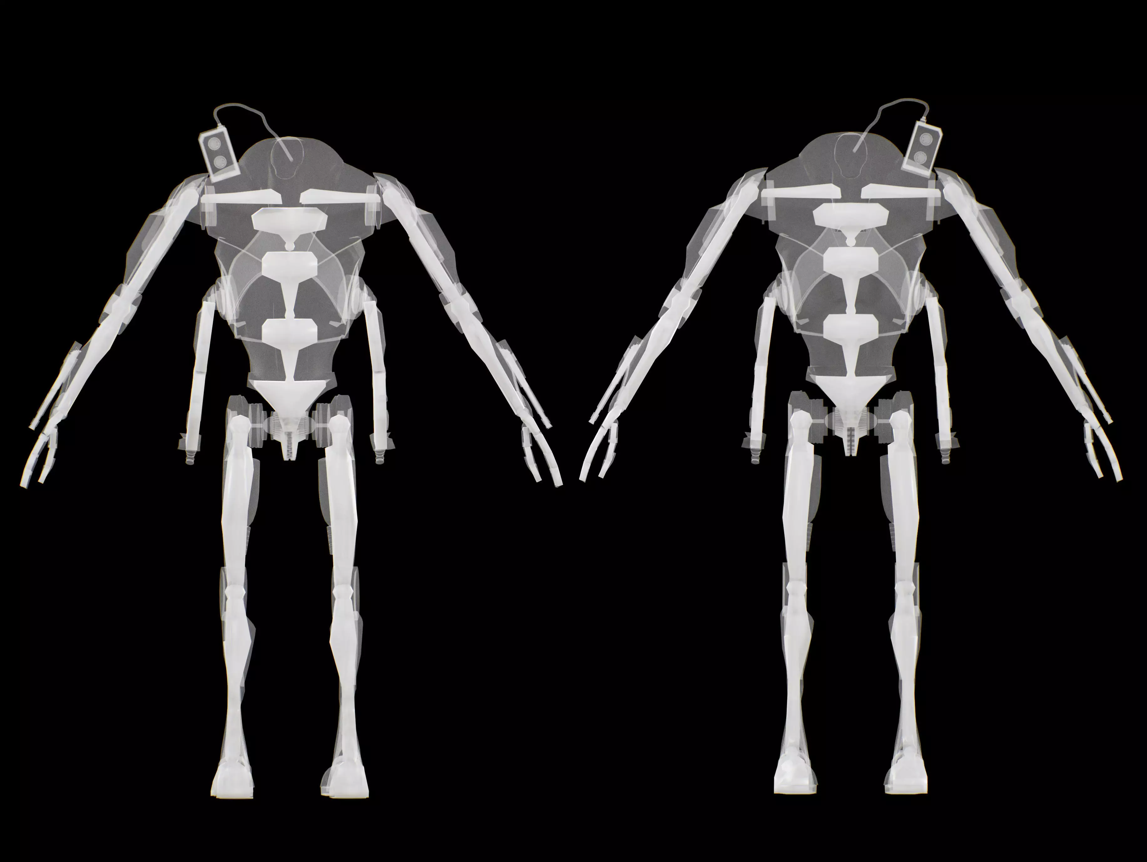 B3 Ultra Battle Droid Low-poly 3D model_13