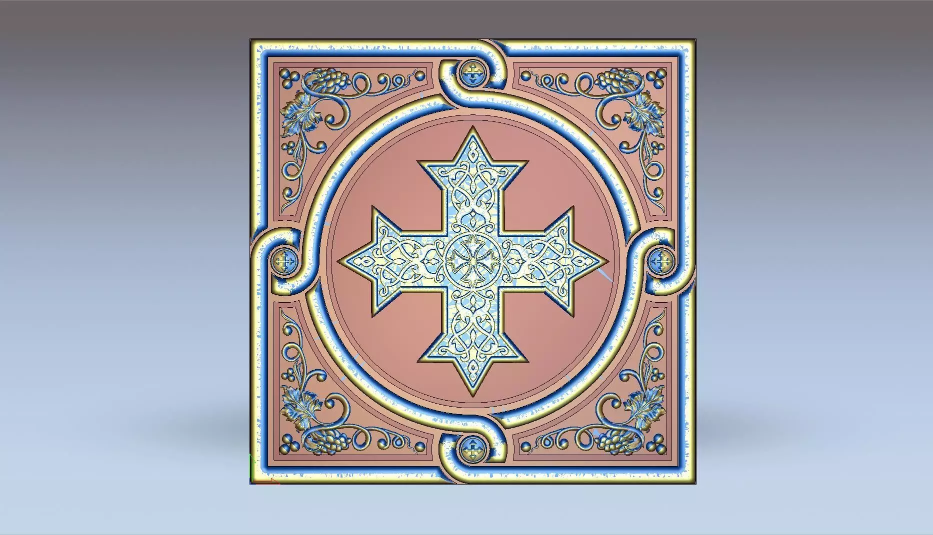 Marble Cross  3D print model_0