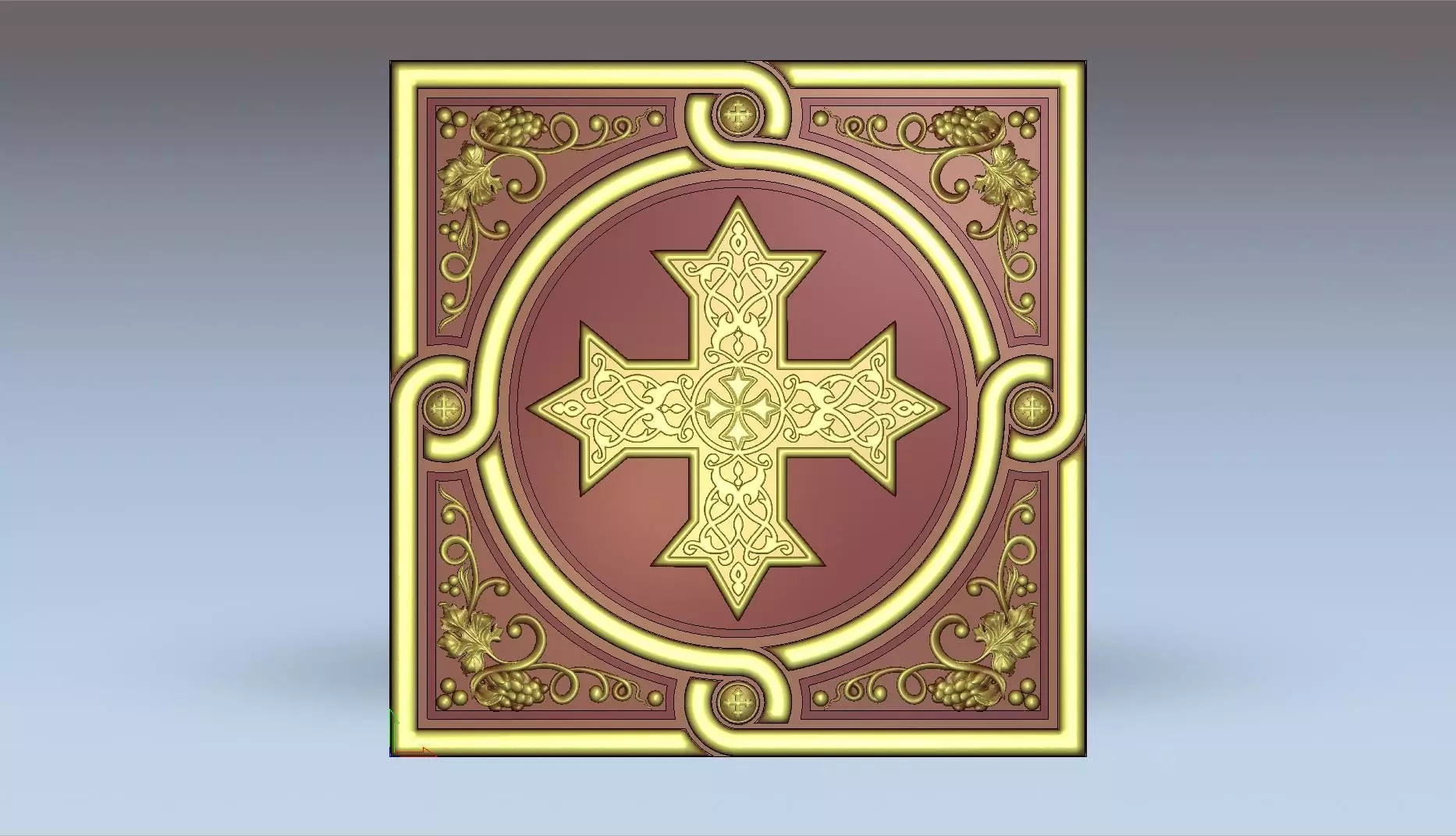 Marble Cross  3D print model_1