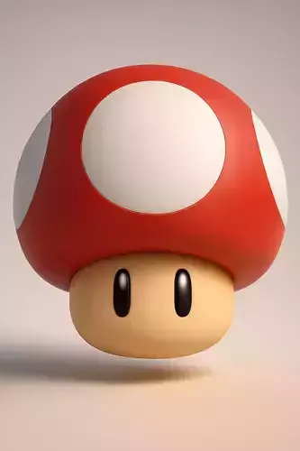 Super Mario Mushroom 3D Model 3D print model