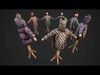 Medieval Wooden Training  Shooting Dummy Fair Castle Environment Low-poly 3D model_1